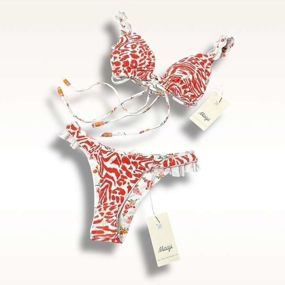 NEW MAAJI fressia sunset top Reversible in white Size M - Picture 10 of 12